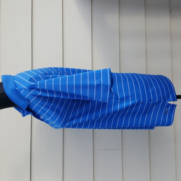 CHAMPION GOLF Blue Stripe Unisex Polo Golf Shirt (Men's - S, Women's - M) - Picture 3 of 12